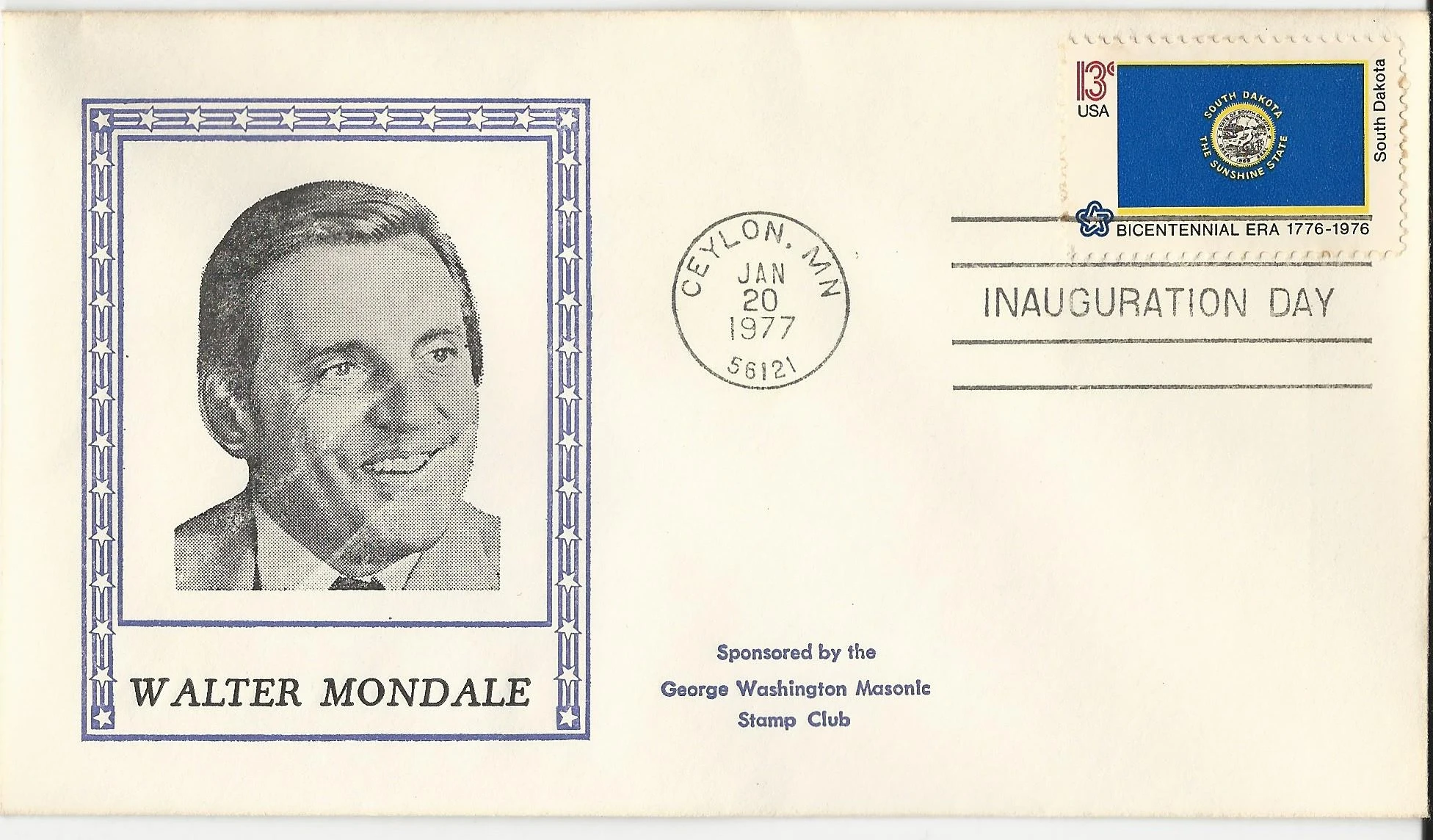Inauguration VP Walter Mondale Postmark #1: Washington, DC&hellip;